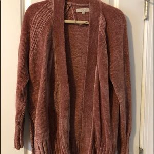 LOFT MAUVE CHENILLE SWEATEE